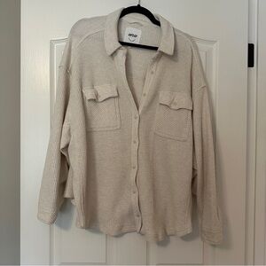 Aerie Waffle Knit Botton up